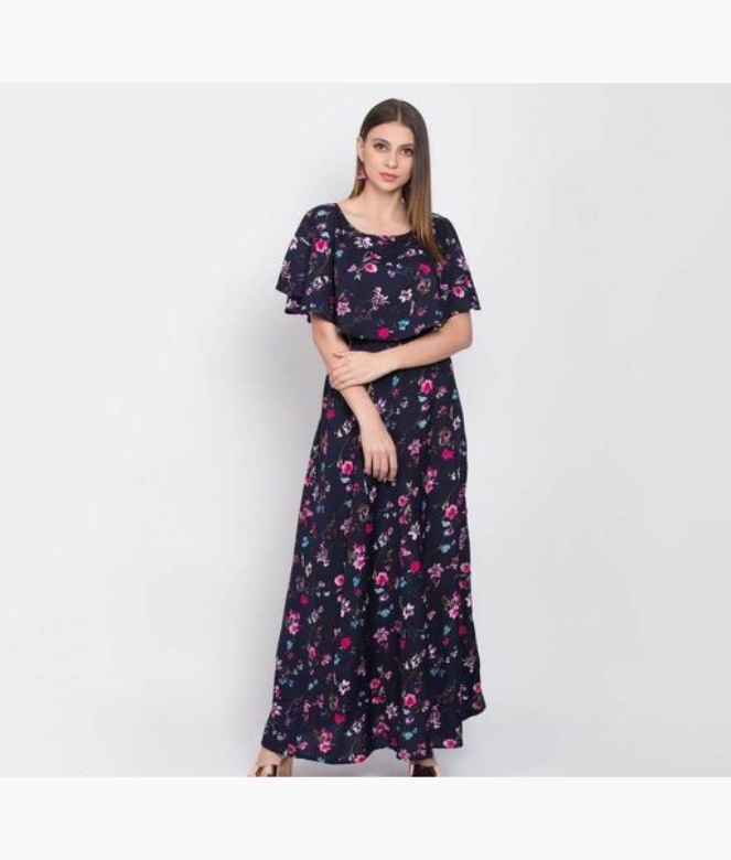 Fabulous Printed Crepe Western Dresses
