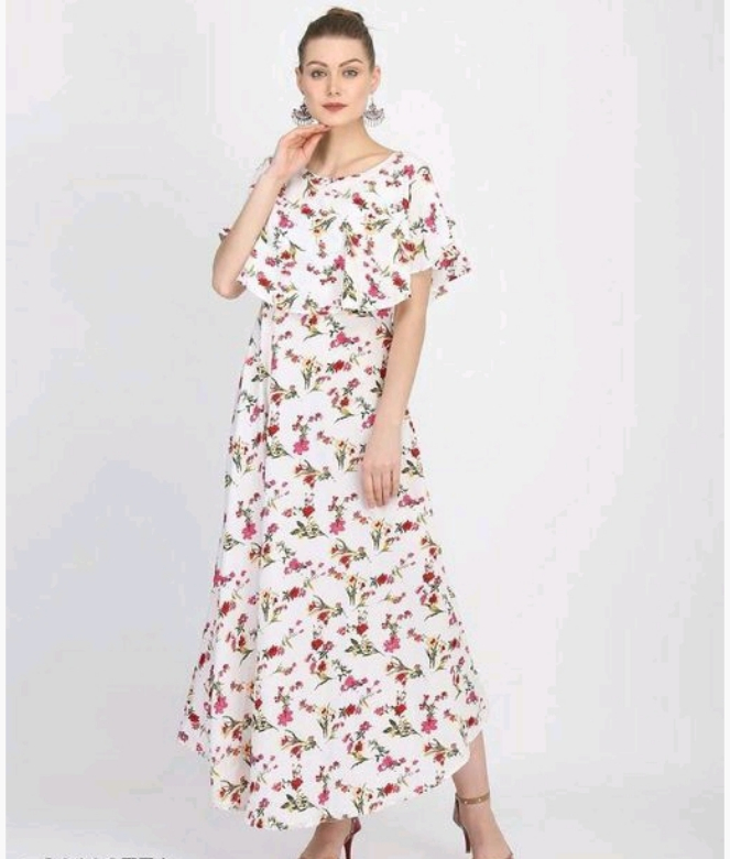 Fabulous Printed Crepe Western Dresses