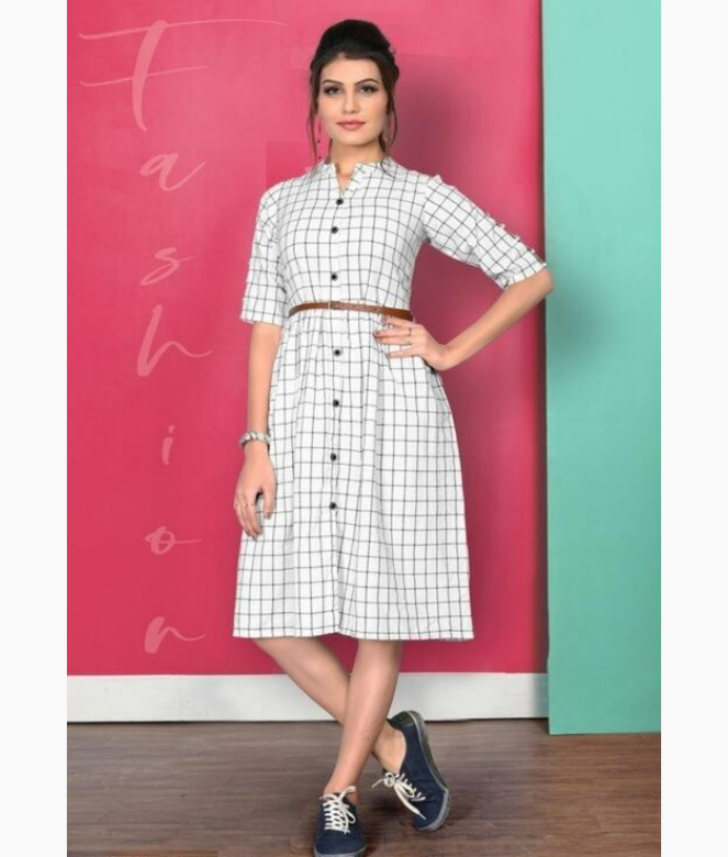 Amazing Printed Cotton Western Dress