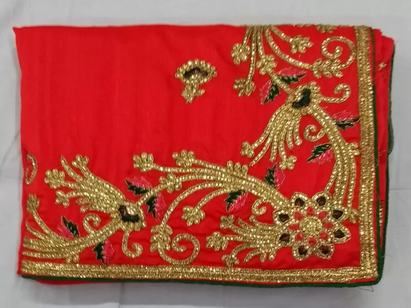 Stone Thread Embroidery Saree
